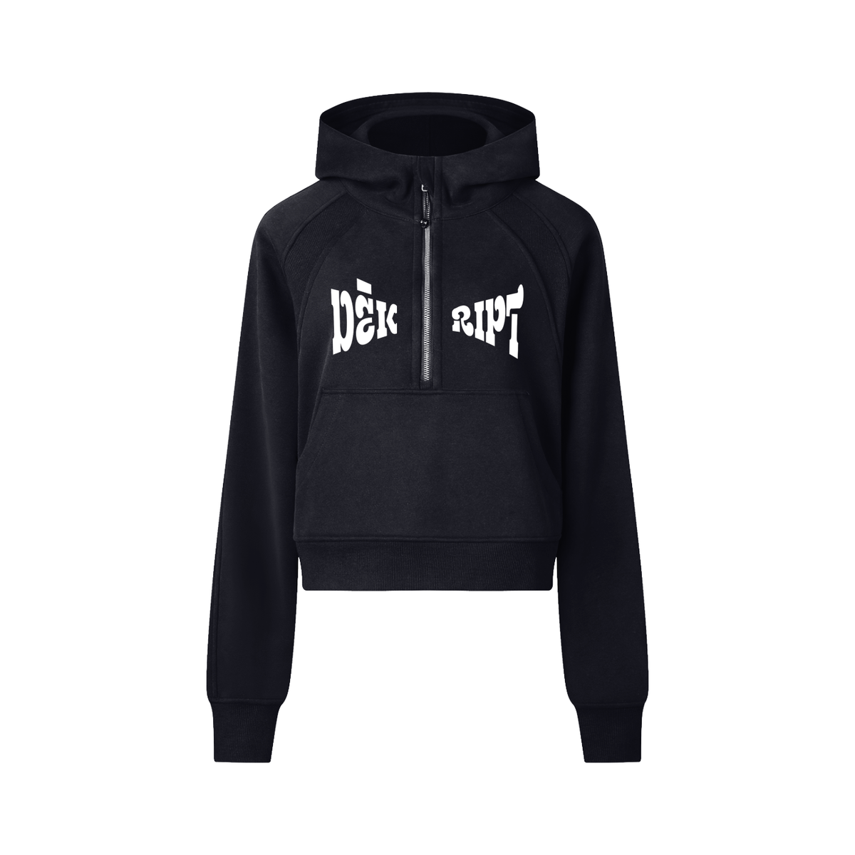 Cropped Half-Zip Hoodie