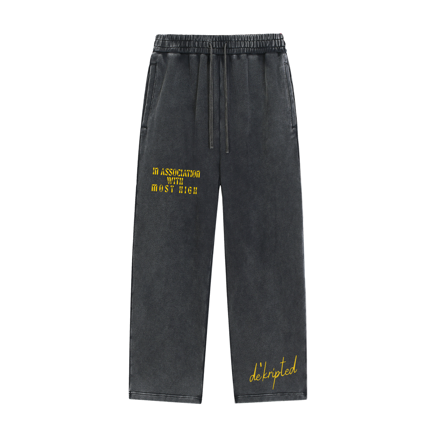 "In Association with Most High" Snow Wash Heavyweight Sweatpants