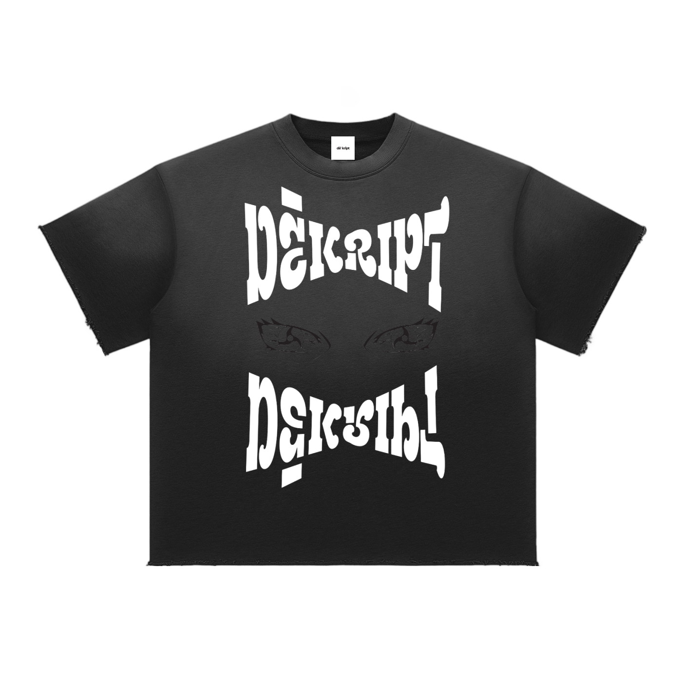 "Masked Up" - Sun Fade Raw Edge T-Shirt