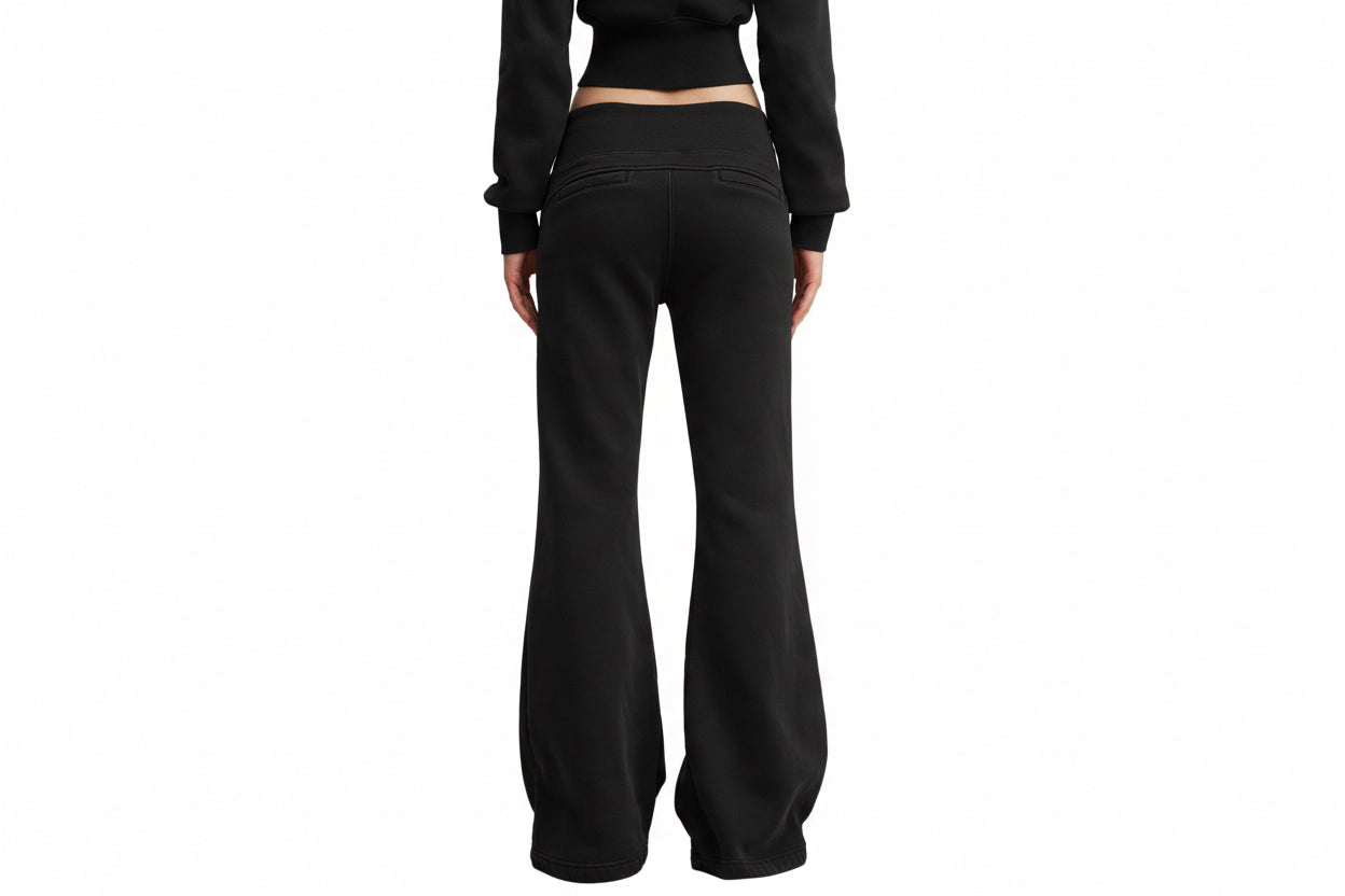 Vintage Washed Flared Fleece Pants